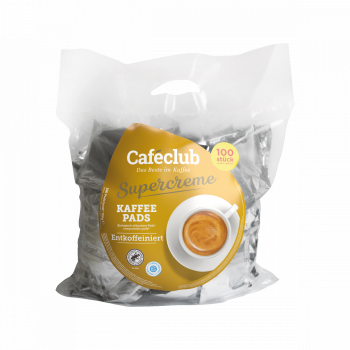 Caféclub Supercreme caffeine free economy bag  coffee pods/pads (decaf)